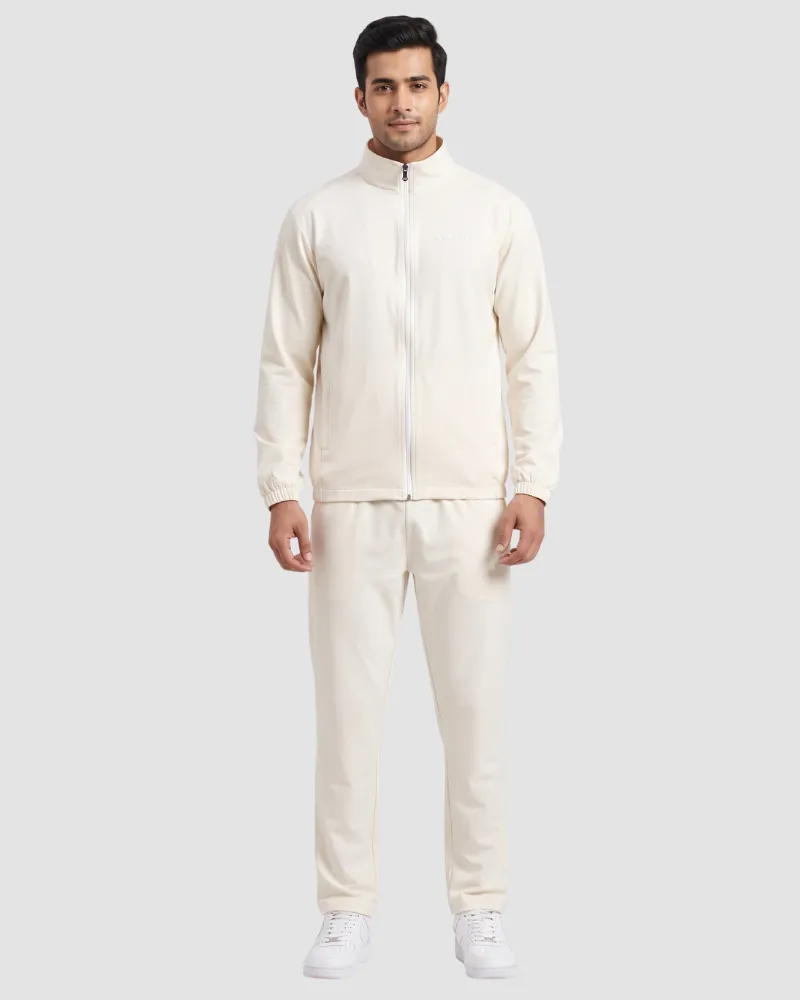 MENS POLY - SPANDEX WOVEN FABRIC WITH MESH TRACKSUIT